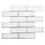 White With Silver Glass Glossy Mosaic
