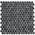 Black Recycled Glass Matte and Shiny Mosaic