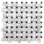 Carrara And Nero Nerquina Marble Polished Mosaic