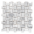 Carrara And Thassos White Marble Polished Mosaic