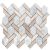 Carrara And Wooden White Marble Polished Mosaic